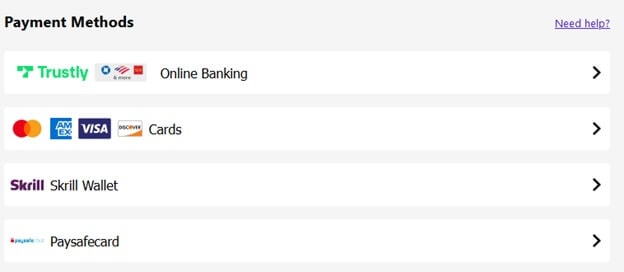 Skrill Casino deposit process