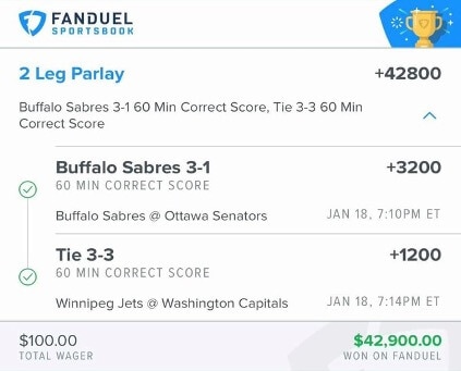 fanduel parlay not working