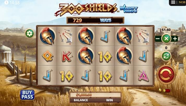 300 Shields Mighty Ways Slot 729 Win Ways