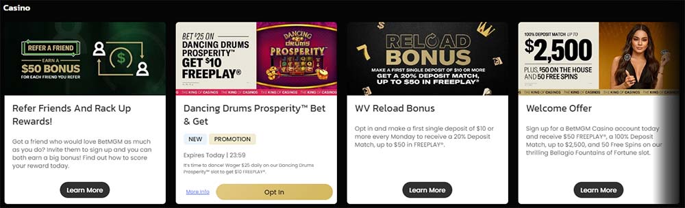 betmgm free spin offers