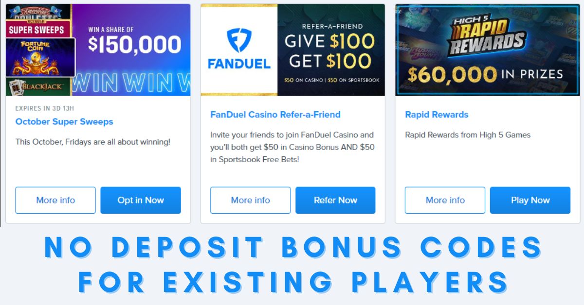 No Deposit Casino Bonus Codes For Existing US Players 2025