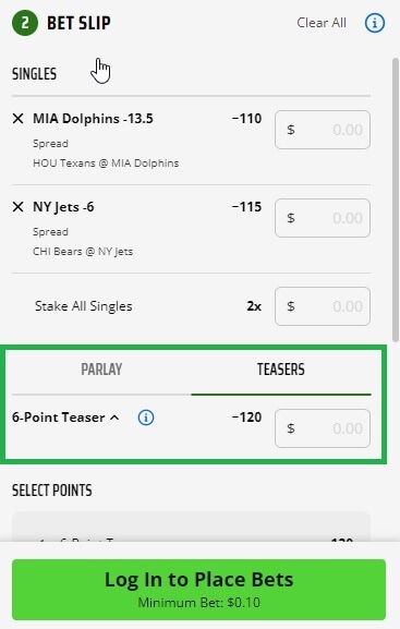 How to bet teasers on DraftKings