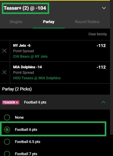 Unibet teaser bets