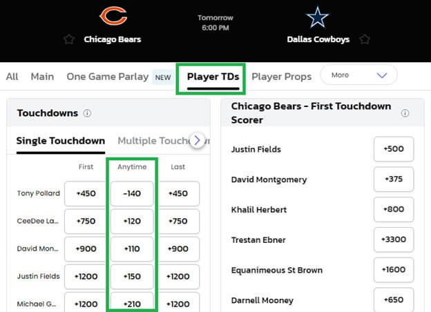 DraftKings Sportsbook on X: Anytime Touchdown parlays are 