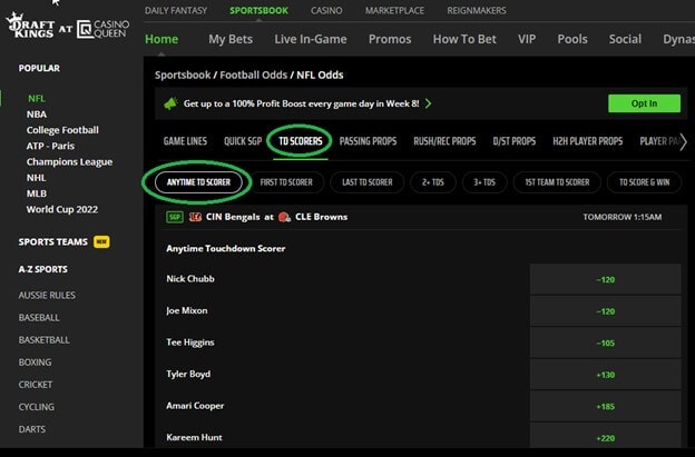 DraftKings Sportsbook on X: Anytime Touchdown parlays are 