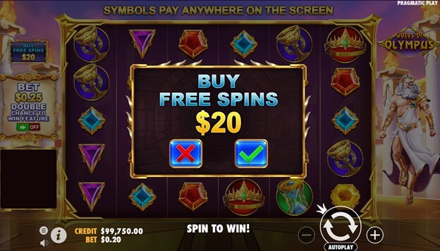 Gates of Olympus Buy Free Spins