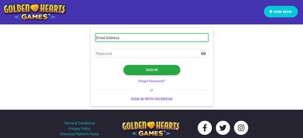 Golden Hearts Login