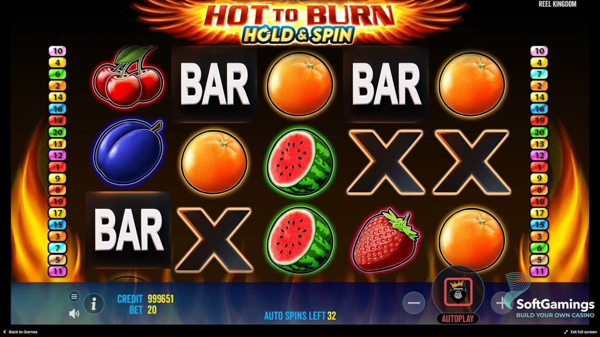 Hot to Burn Hold and Spin Slot