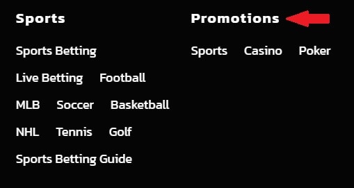 Promotions Page Casinos