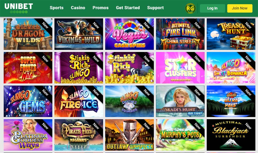 unibet casino new slots section