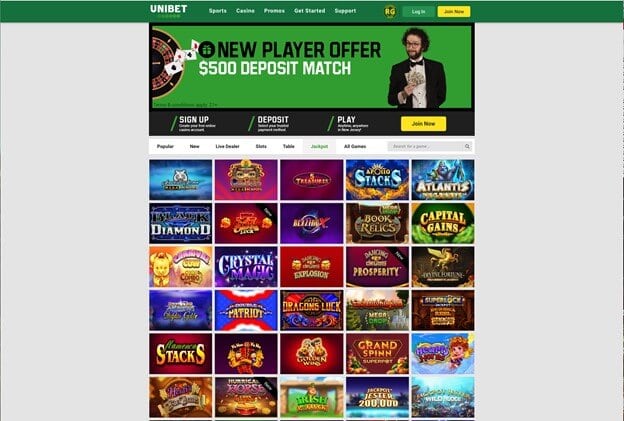 Unibet Casino RTP