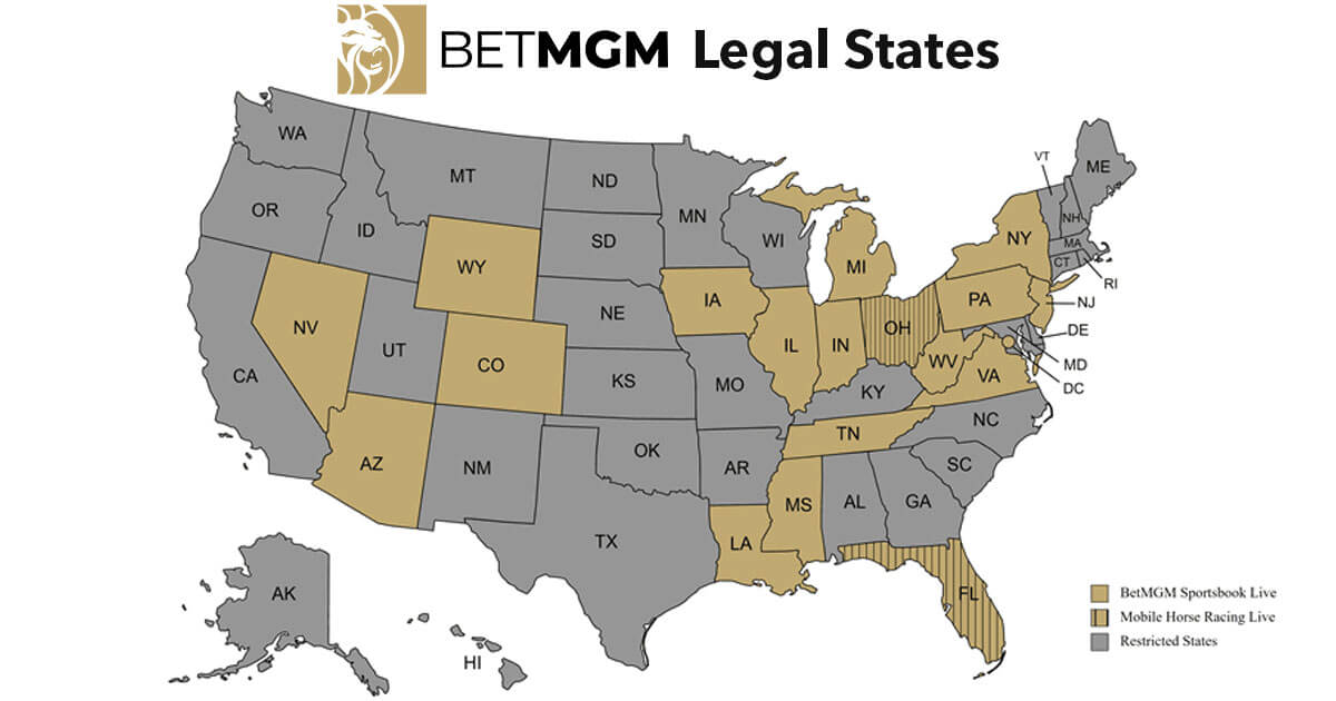 Where is BetMGM Sportsbook Legal? BetMGM Legal States