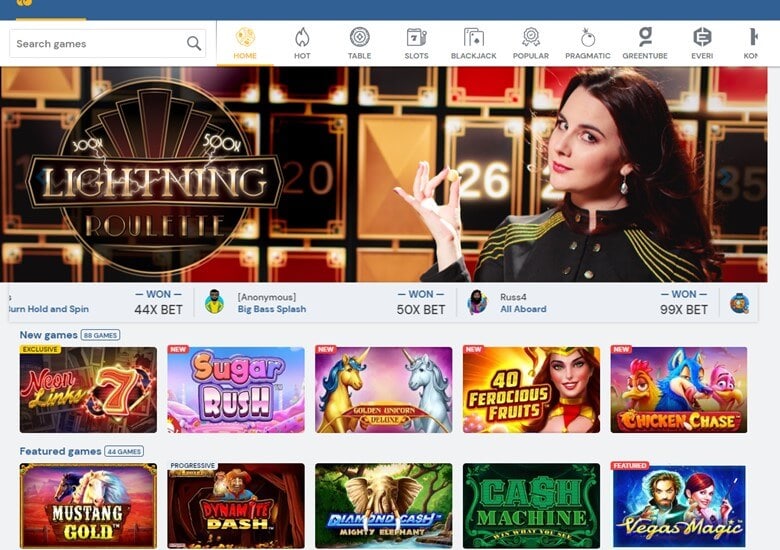 BetRivers Social Casino Homepage