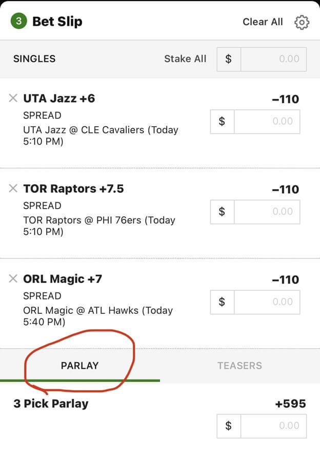 can you bet parlay on draftkings