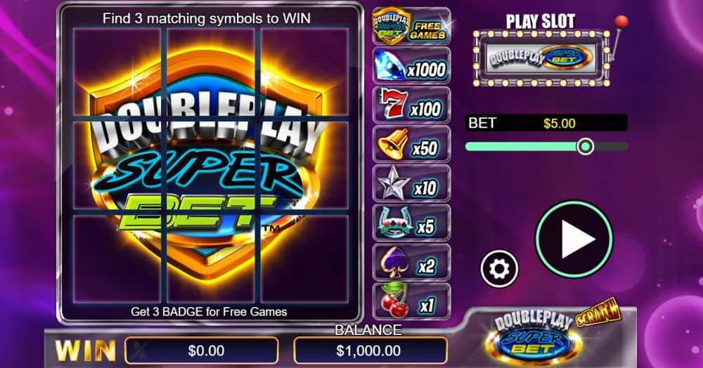 double play super bet scratchie