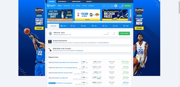 FanDuel Homepage