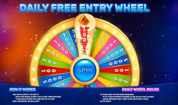 RiverSweeps Daily Free Entry Wheel