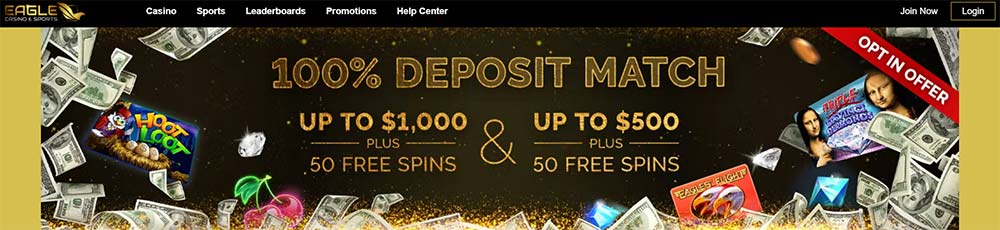 eagle casino welcome offer