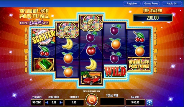 Wheel of Fortune Triple Extreme Spin Slot Game