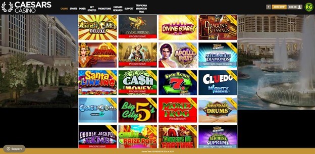 Caesars Casino Homepage Slots