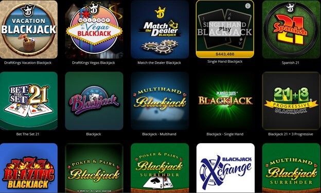 draftkings casino games