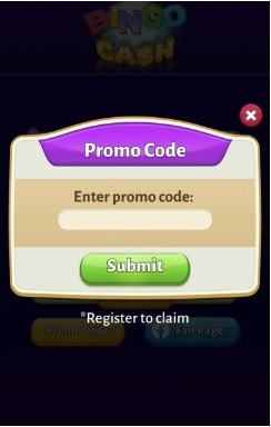Enter Promo Code Bingo Cash App