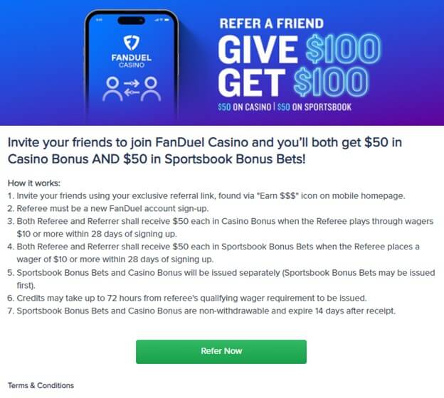 FanDuel Casino Invite A Friend