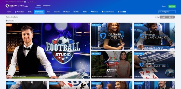 fanduel casino games not working