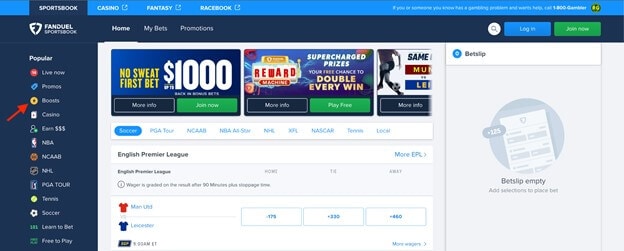 FanDuel Sportsbook Boosts