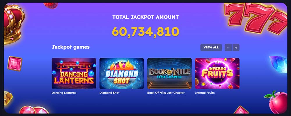 nolimicoins casino jackpot totals