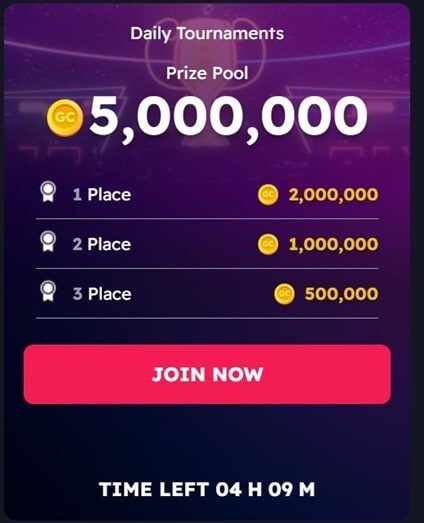 NoLimitCoins Daily Tournaments