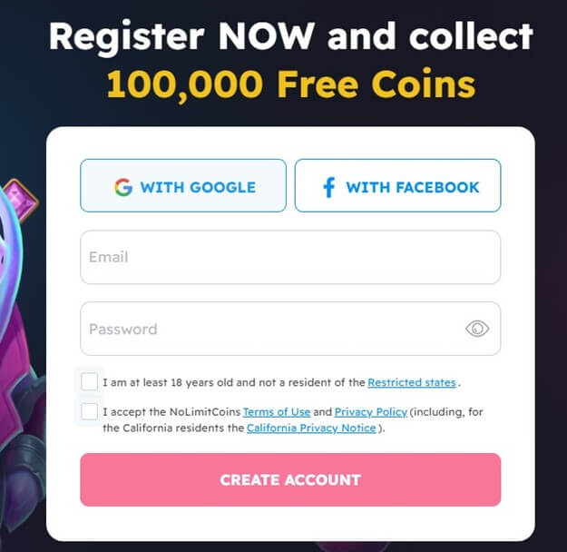 NoLimitCoins Register Bonus