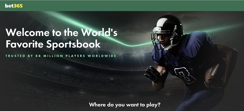 bet365 US homepage