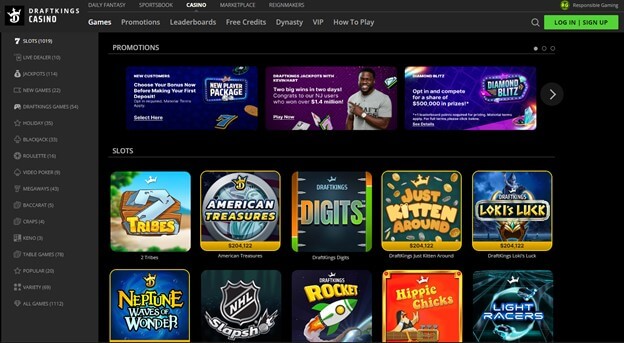 DraftKings Casino Games