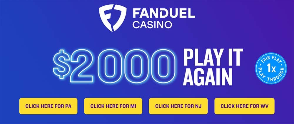 fanduel casino play it again bonus offer