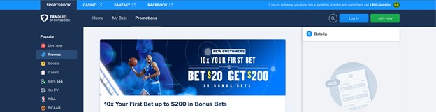 FanDuel Menu