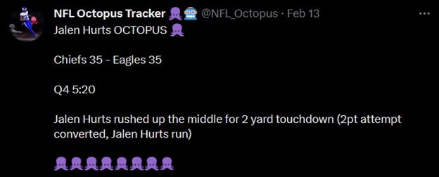 NFL Octopus Tweet