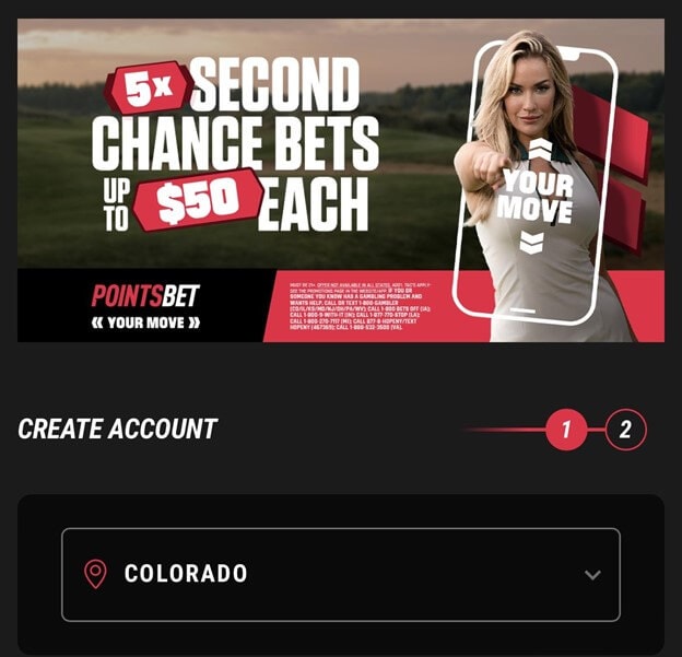 PointsBet Colorado Create Account