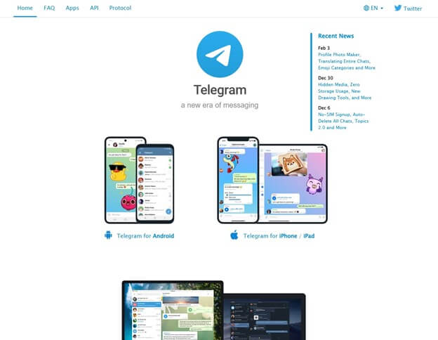 Telegram Website
