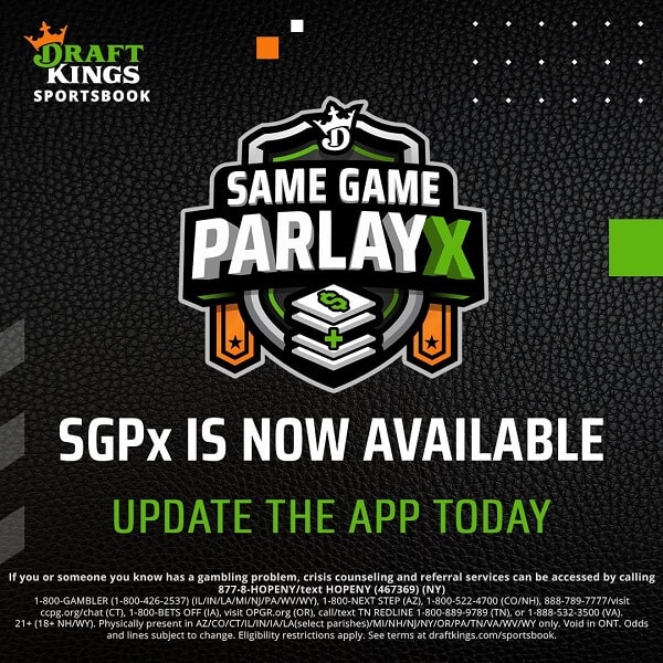 DraftKings Same Game ParlayX