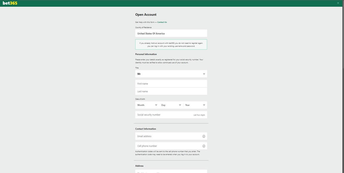 Bet365 Open Account