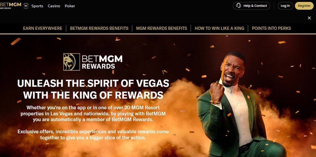 BetMGM Rewards Homepage