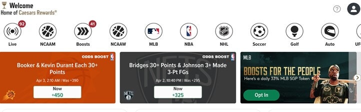 Caesars Sports Market