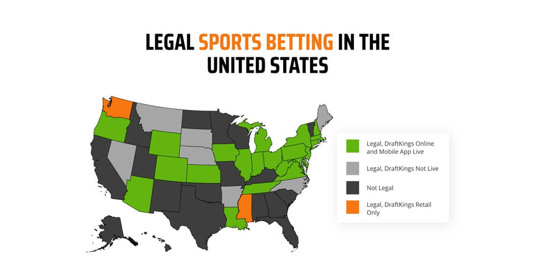DraftKings Sports Betting Legal States