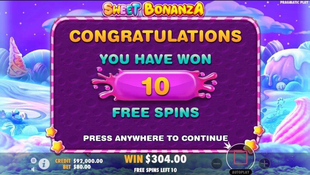 Sweet Bonanza Free Spins