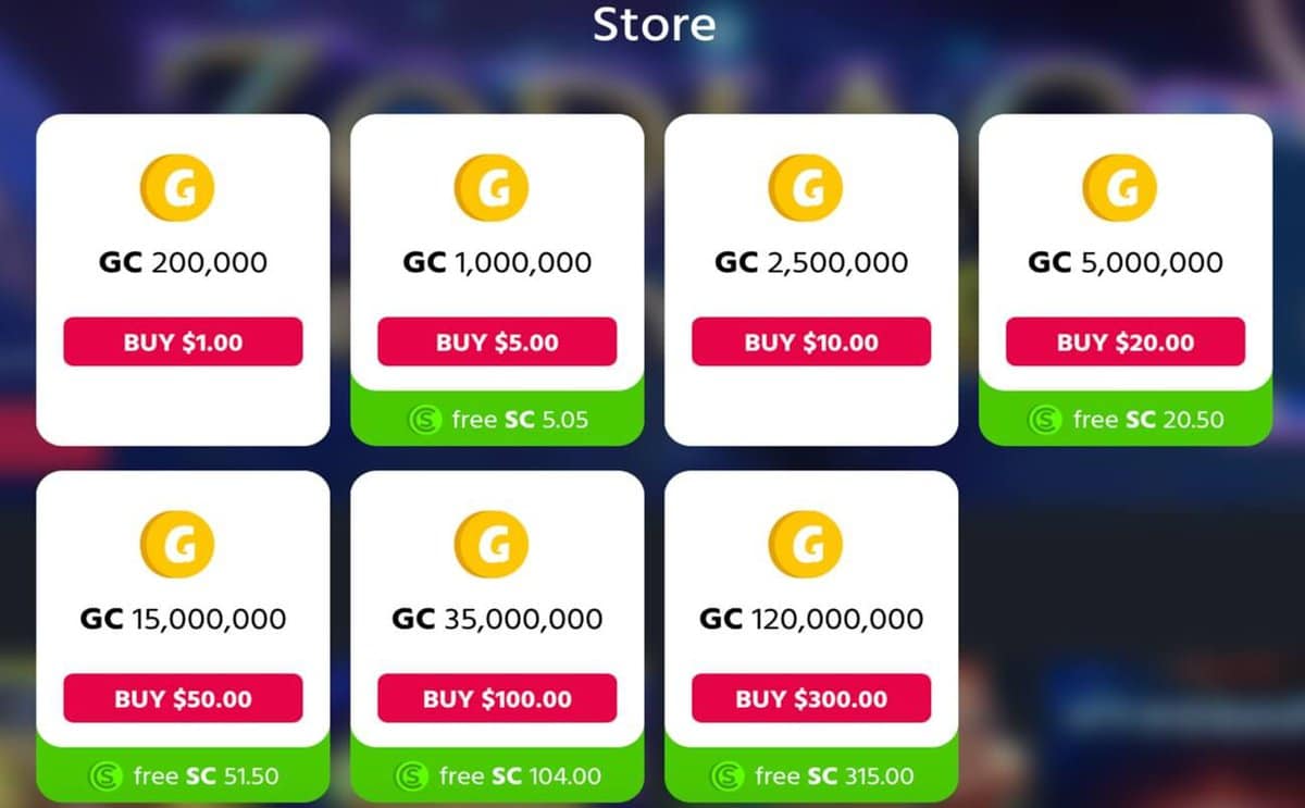 Chumba Casino Gold Coins Store