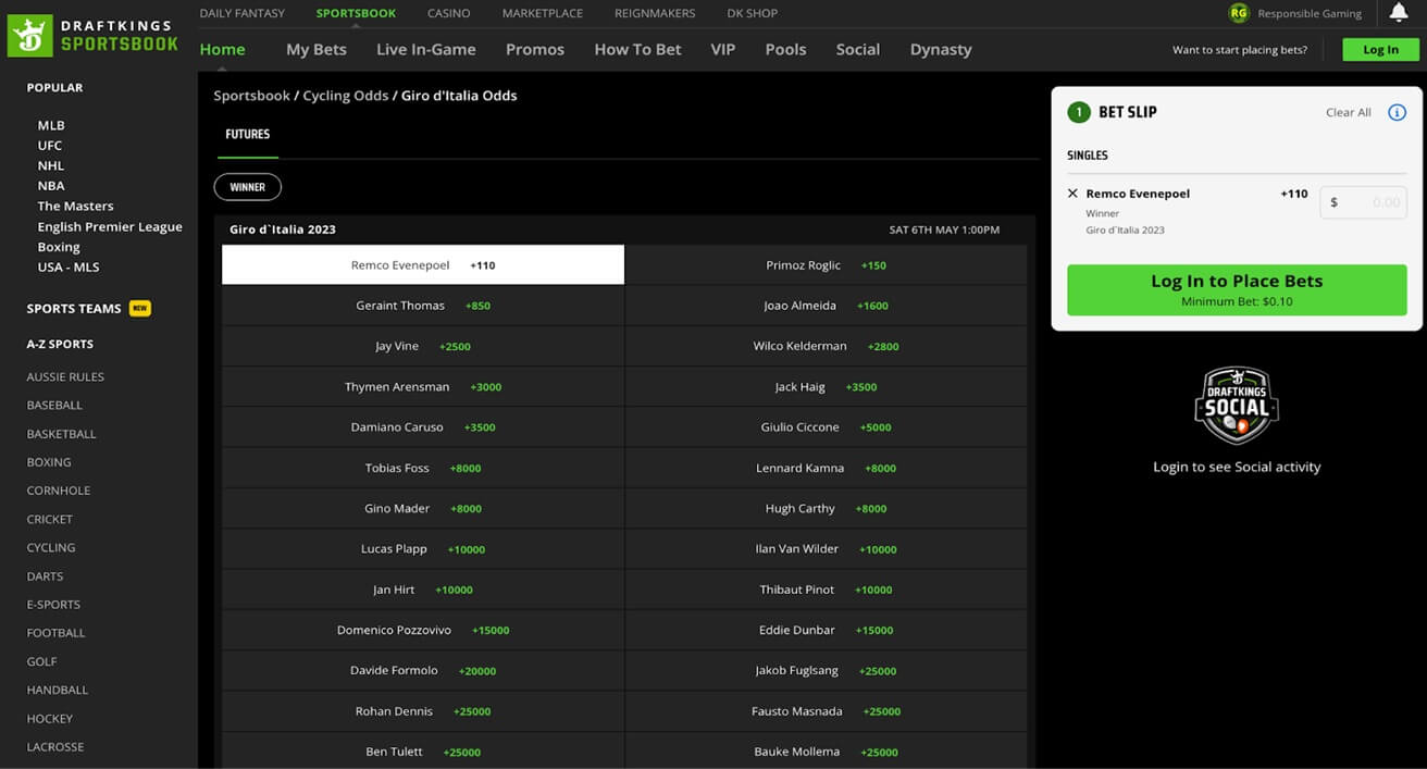 🚴🏼‍♂️ Best Cycling Betting Sites (2023) USA Sportsbooks