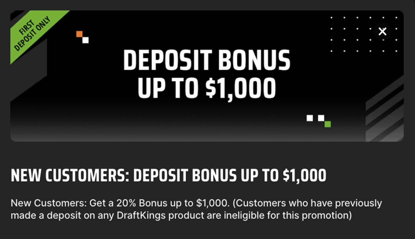 DraftKings First Deposit Bonus