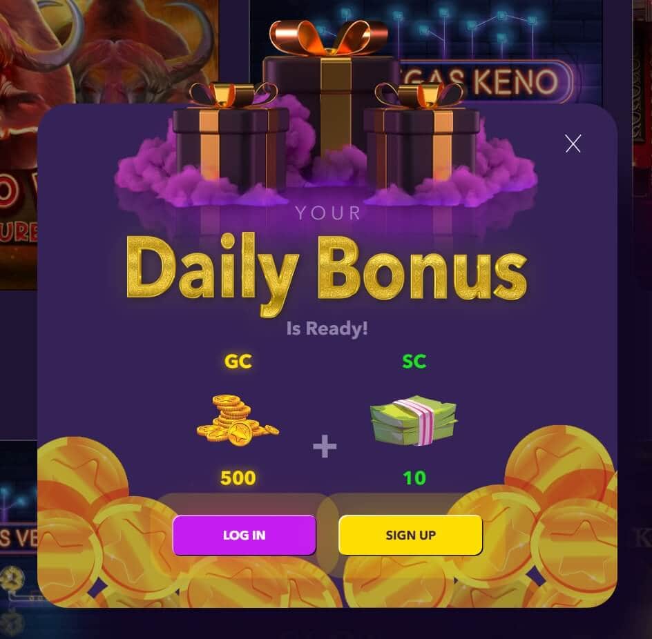 SweepSlots Daily Bonus