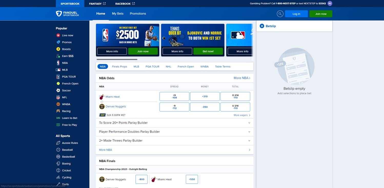 FanDuel Sportsbook Home